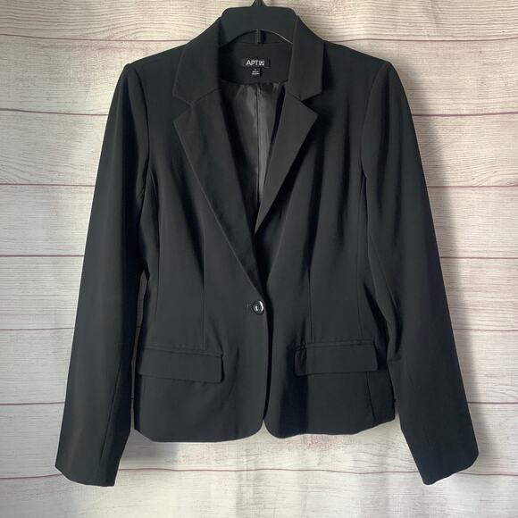 Apt. 9 Black Blazer Jacket Button Closure Size 4 - Picture 1 of 13